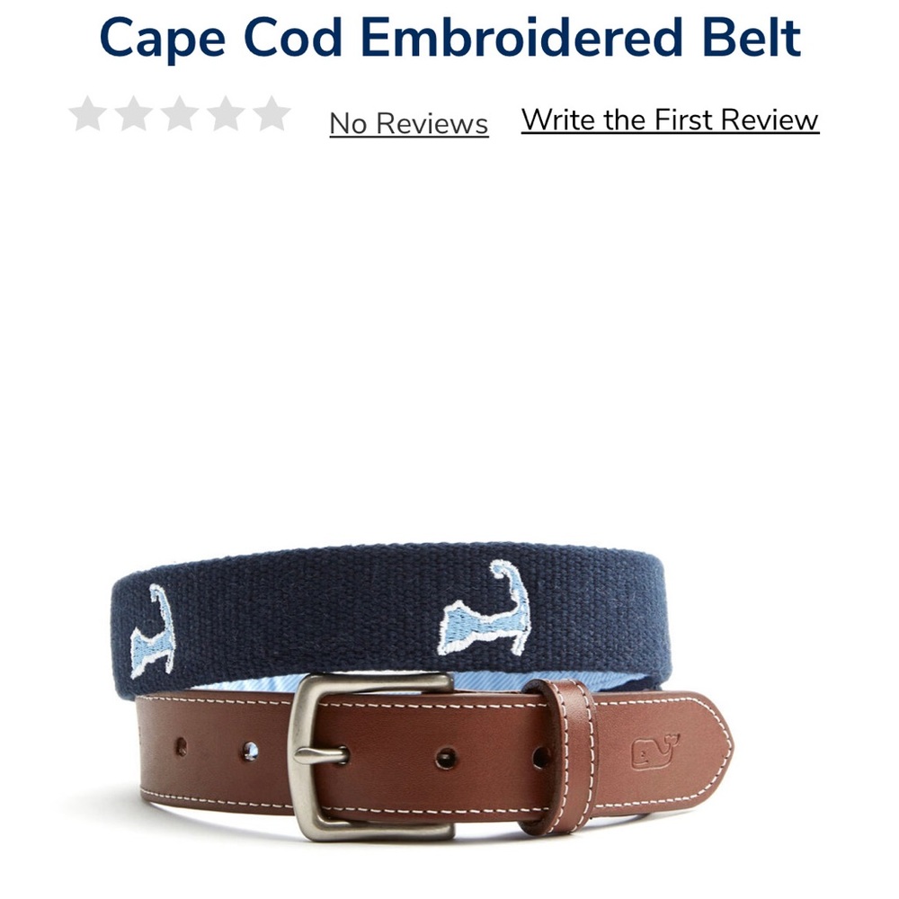 Vineyard Vines - Cape Cod Embroidered Belt 32”